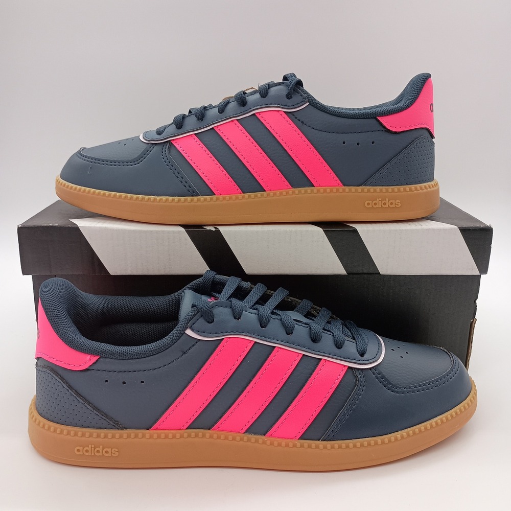 Adidas Breaknet Sleek J Navy Pink Gum Sole Sneakers JQ3053 Kids Size 5 US